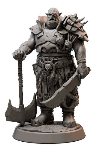 Miniatura Conspiração Orc Barbaro Dungeons And Dragons Rpg