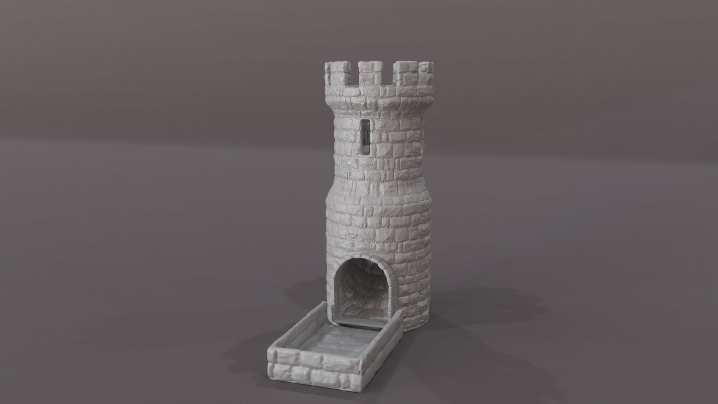 Torre Para Dados Medieval Jogo Rpg Games Tabuleiro Ded Mesa