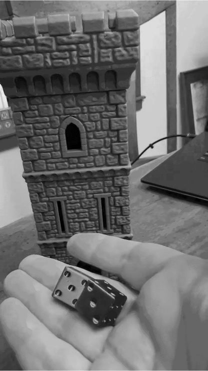 Torre Para Dados Castelo Jogo Rpg Games Tabuleiro Ded Mesa